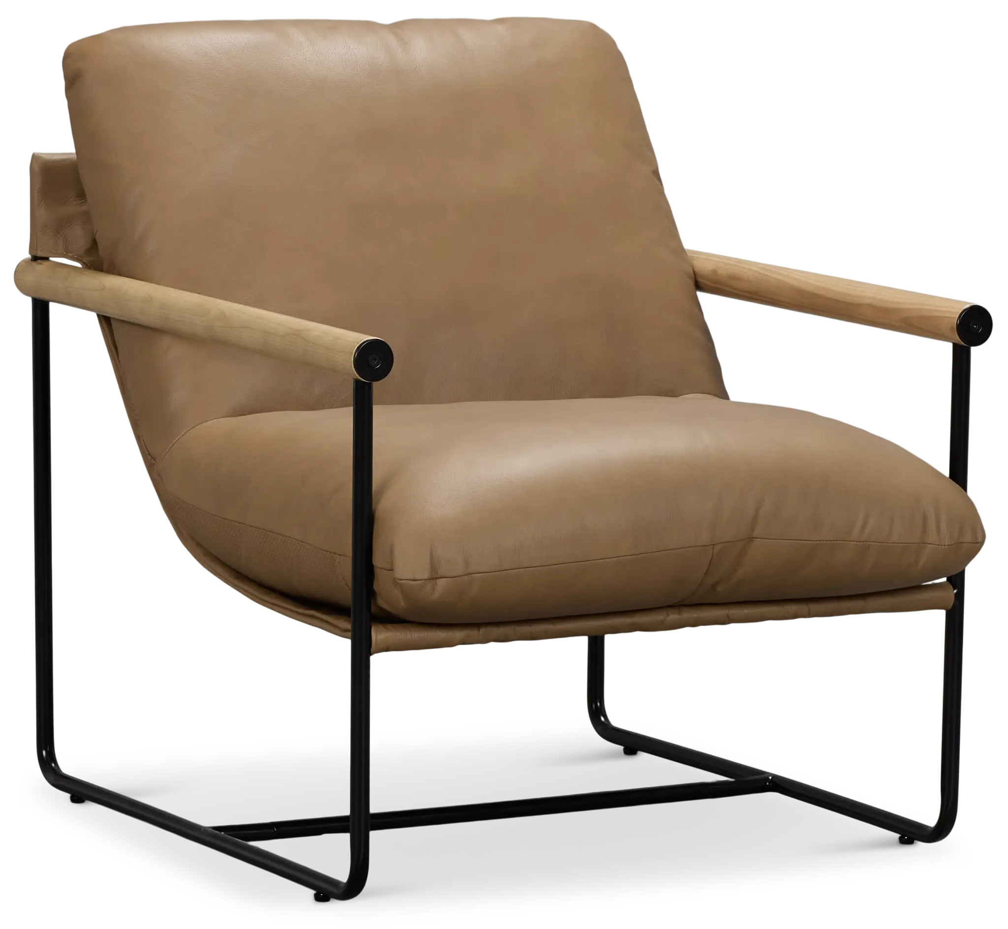 Margo Brown Leather Accent Chair Margo Brown Leather Accent Chair
