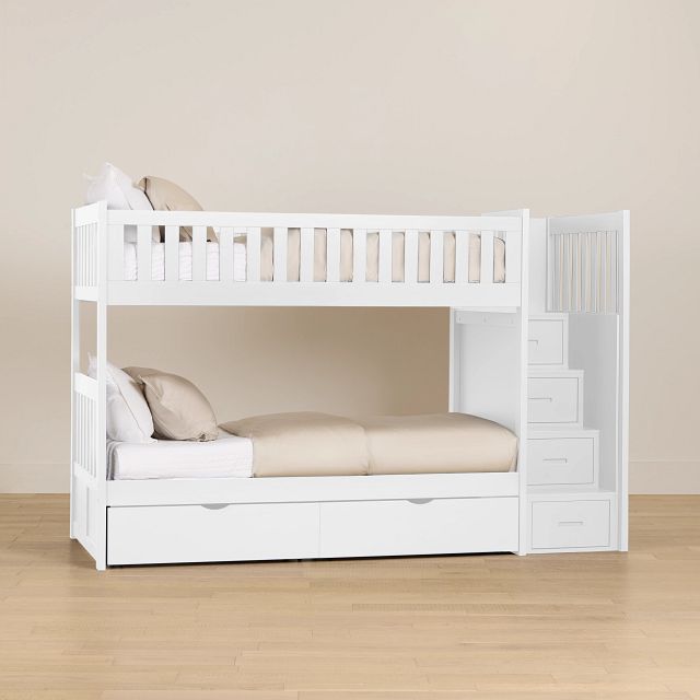 Charleston White Step Storage Bunk Bed