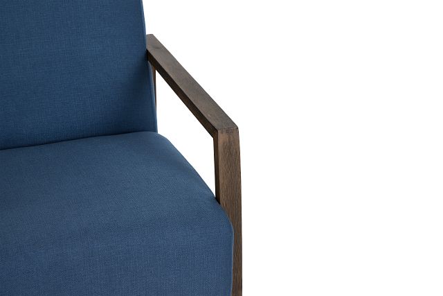 Furman Dark Blue Fabric Accent Chair