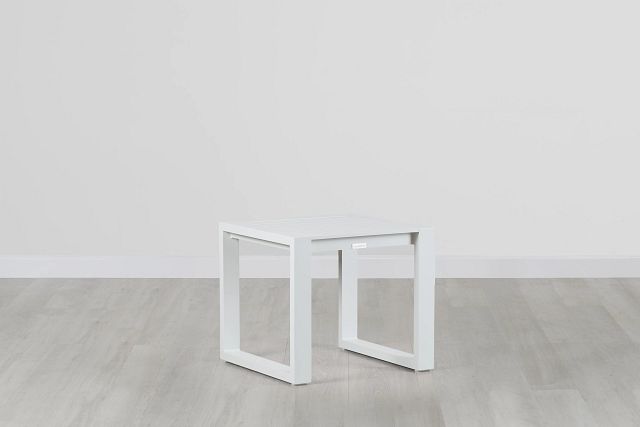 Linear2 White Aluminum End Table