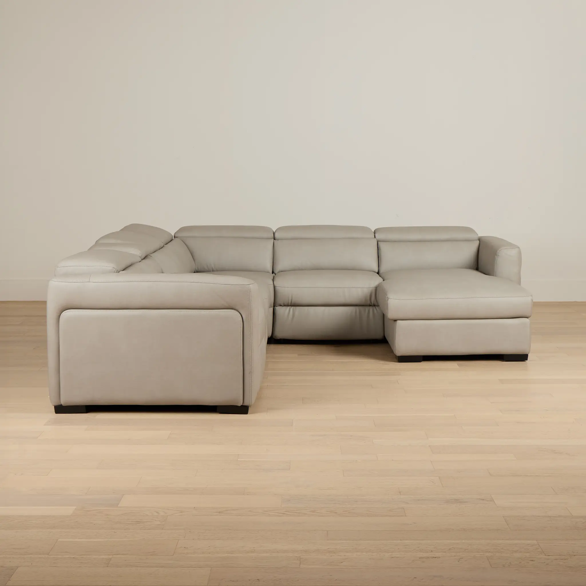 Melody Light Gray Storage Small Dual Power Right Chaise Sectional Melody Light Gray Storage Small Dual Power Right Chaise Sectional