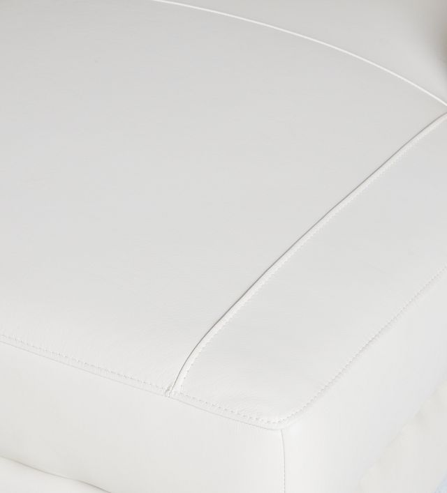 Atlas White Lthr/vinyl Medium Power Reclining Right Chaise Sectional