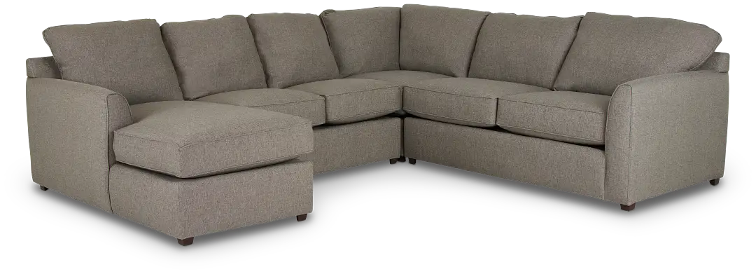 Asheville Brown Fabric Medium Left Chaise Sectional Asheville Brown Fabric Medium Left Chaise Sectional