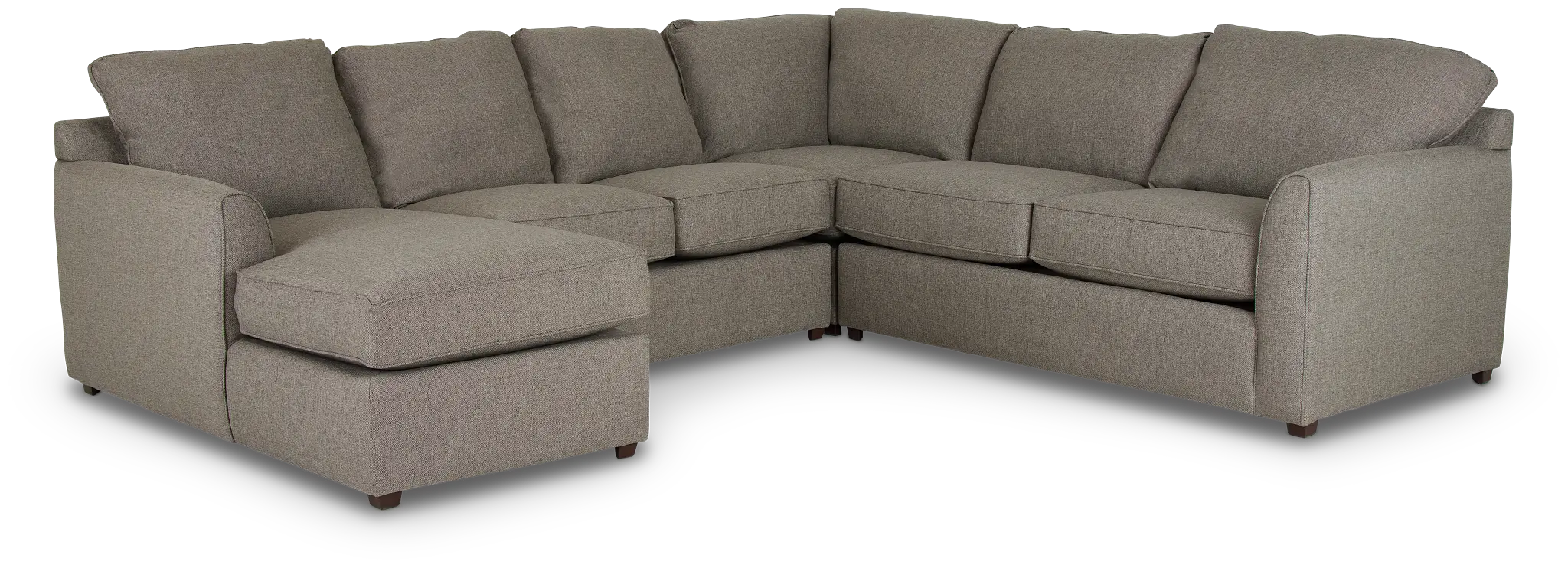 Asheville Brown Fabric Medium Left Chaise Sectional Asheville Brown Fabric Medium Left Chaise Sectional