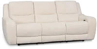 Bennett Light Beige Fabric Power Reclining Sofa