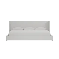 Captiva Delray Pewter 48" Upholstered Shelter Bed