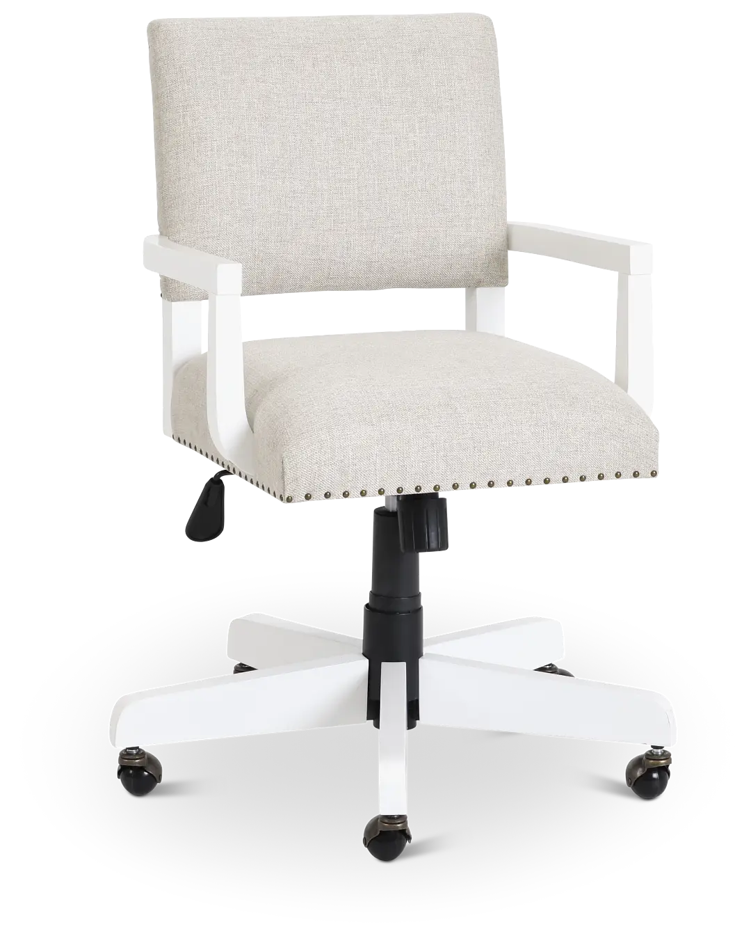 Newport Beige Wood Upholstered Desk Chair Newport Beige Wood Upholstered Desk Chair