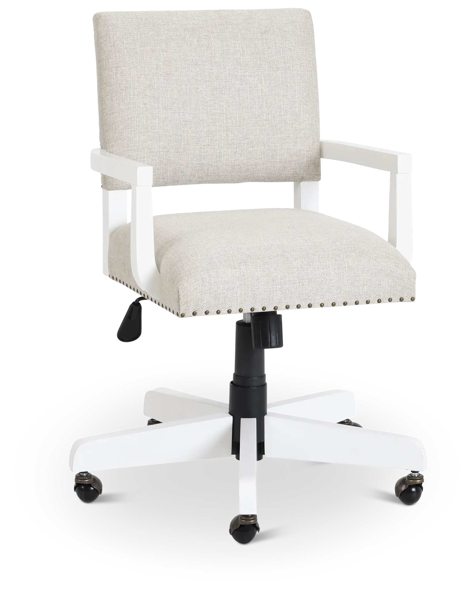 Newport Beige Wood Upholstered Desk Chair Newport Beige Wood Upholstered Desk Chair