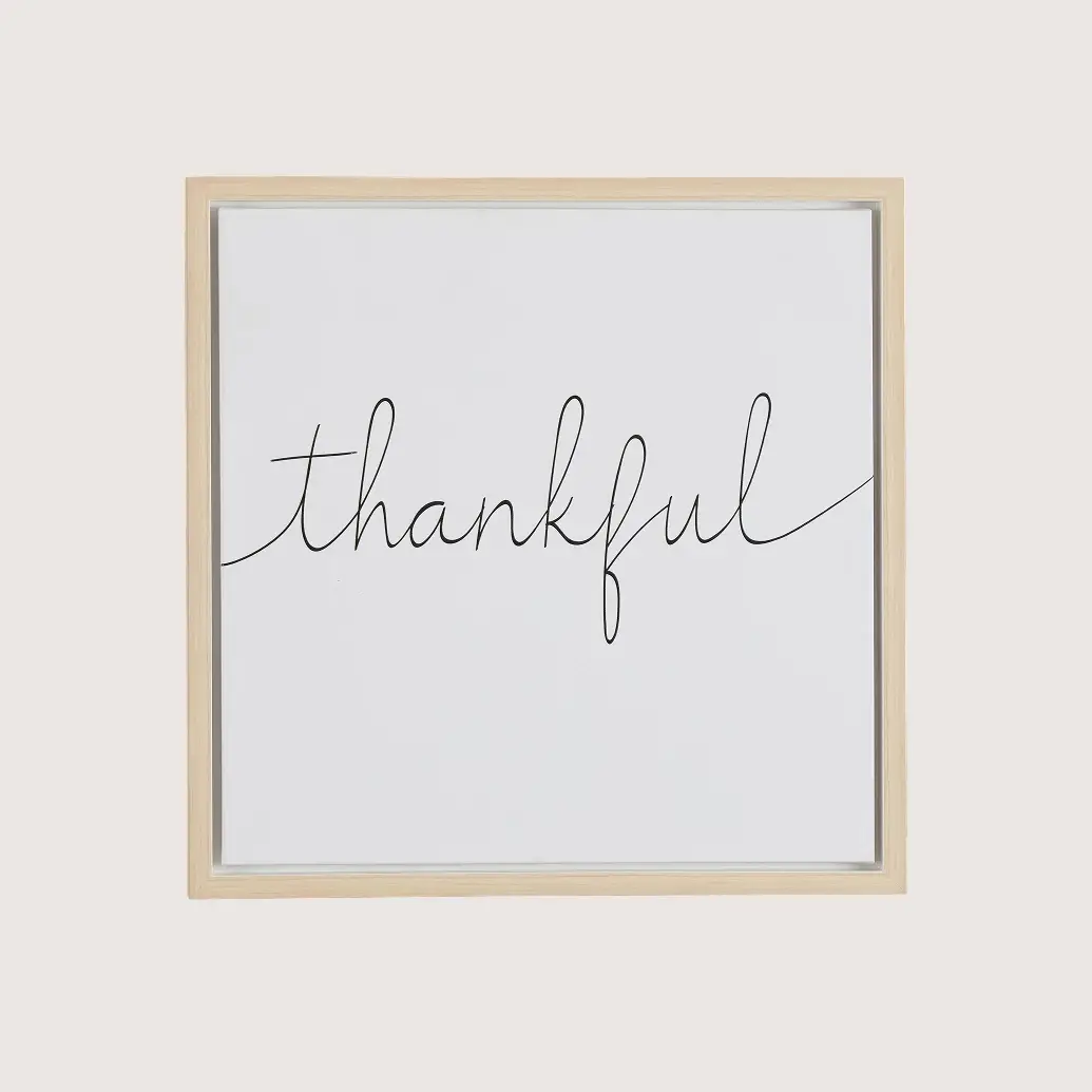 Thankful Framed Canvas Wall Art Thankful Framed Canvas Wall Art