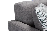 Raya Light Gray Fabric Loveseat