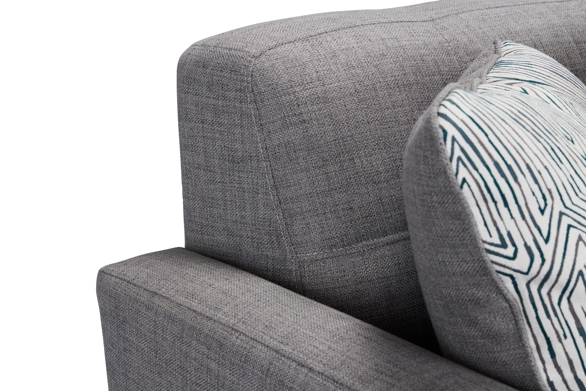 Raya Light Gray Fabric Loveseat