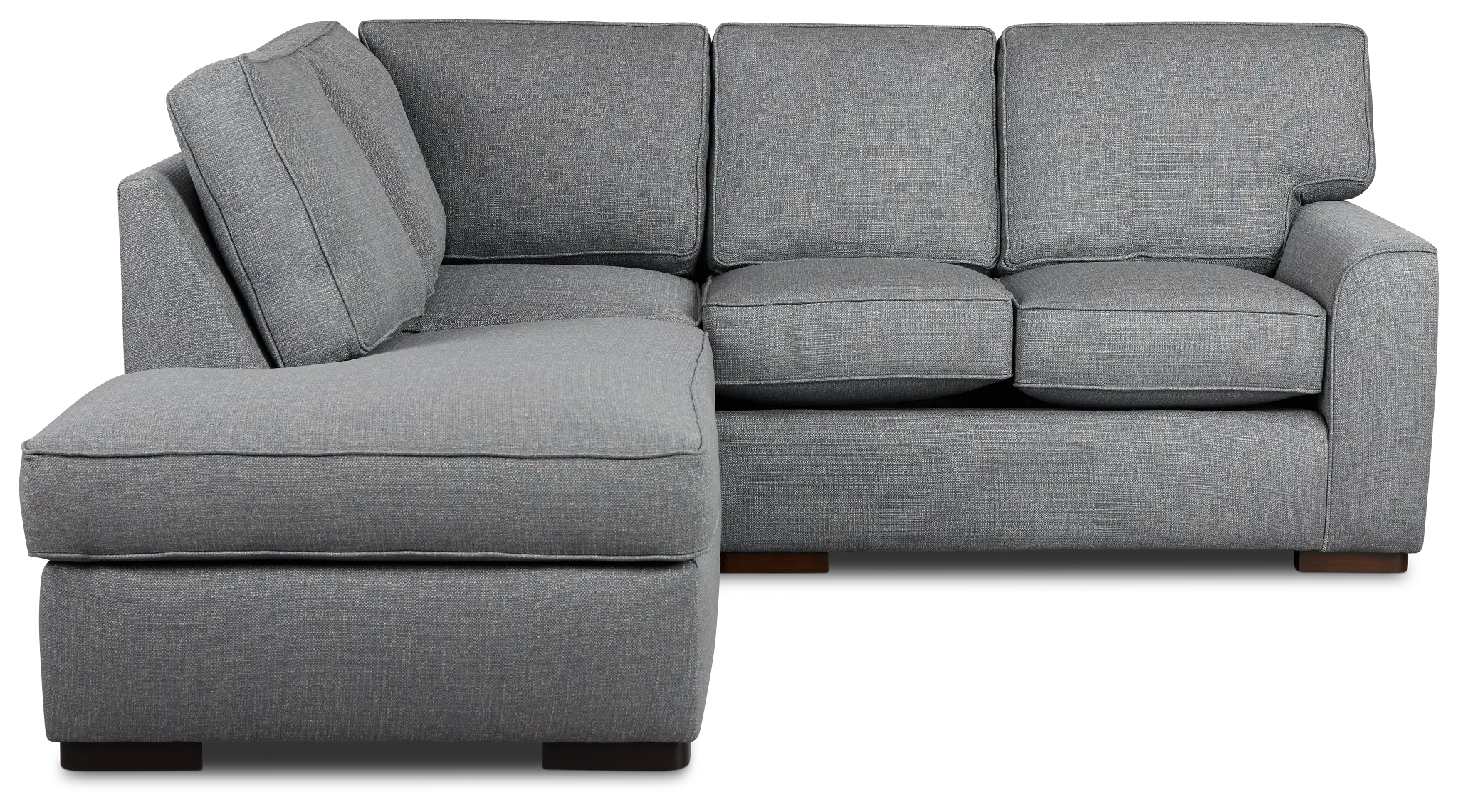 Austin Blue Fabric Small Left Bumper Sectional Austin Blue Fabric Small Left Bumper Sectional