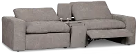 Drift Dark Gray Fabric Power Reclining Console Loveseat