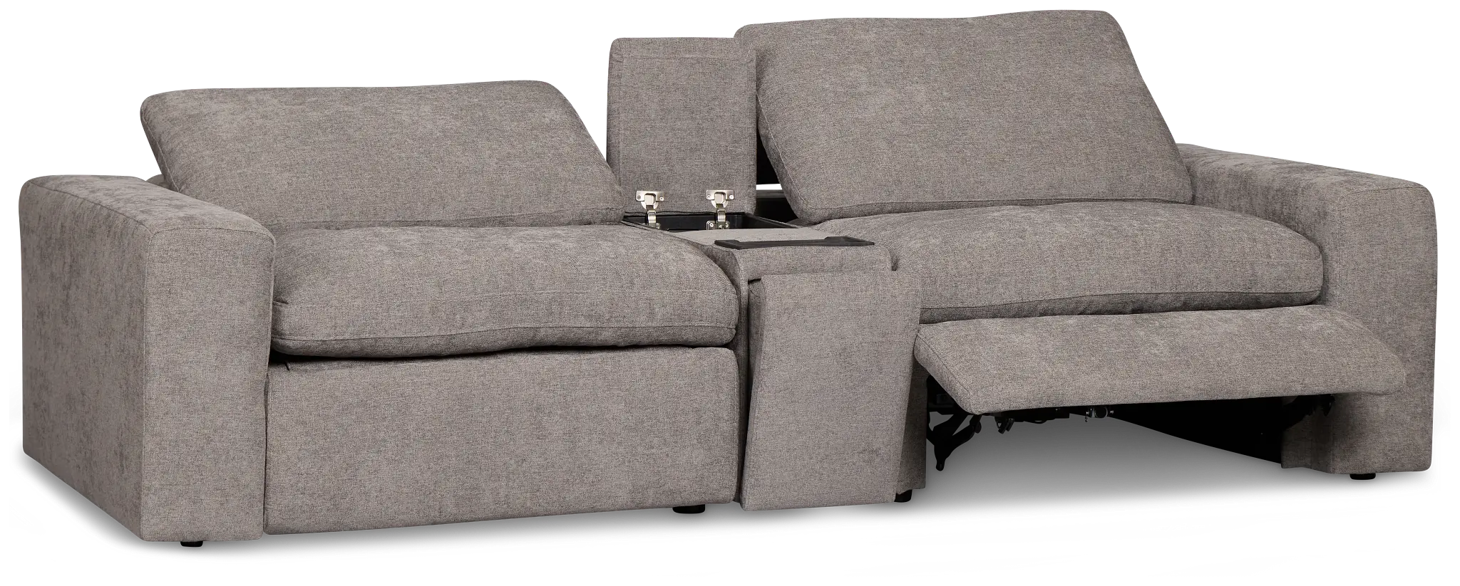 Drift Dark Gray Fabric Power Reclining Console Loveseat Drift Dark Gray Fabric Power Reclining Console Loveseat