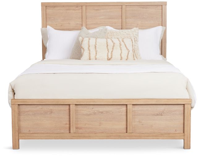 Layton Light Tone Panel Bed