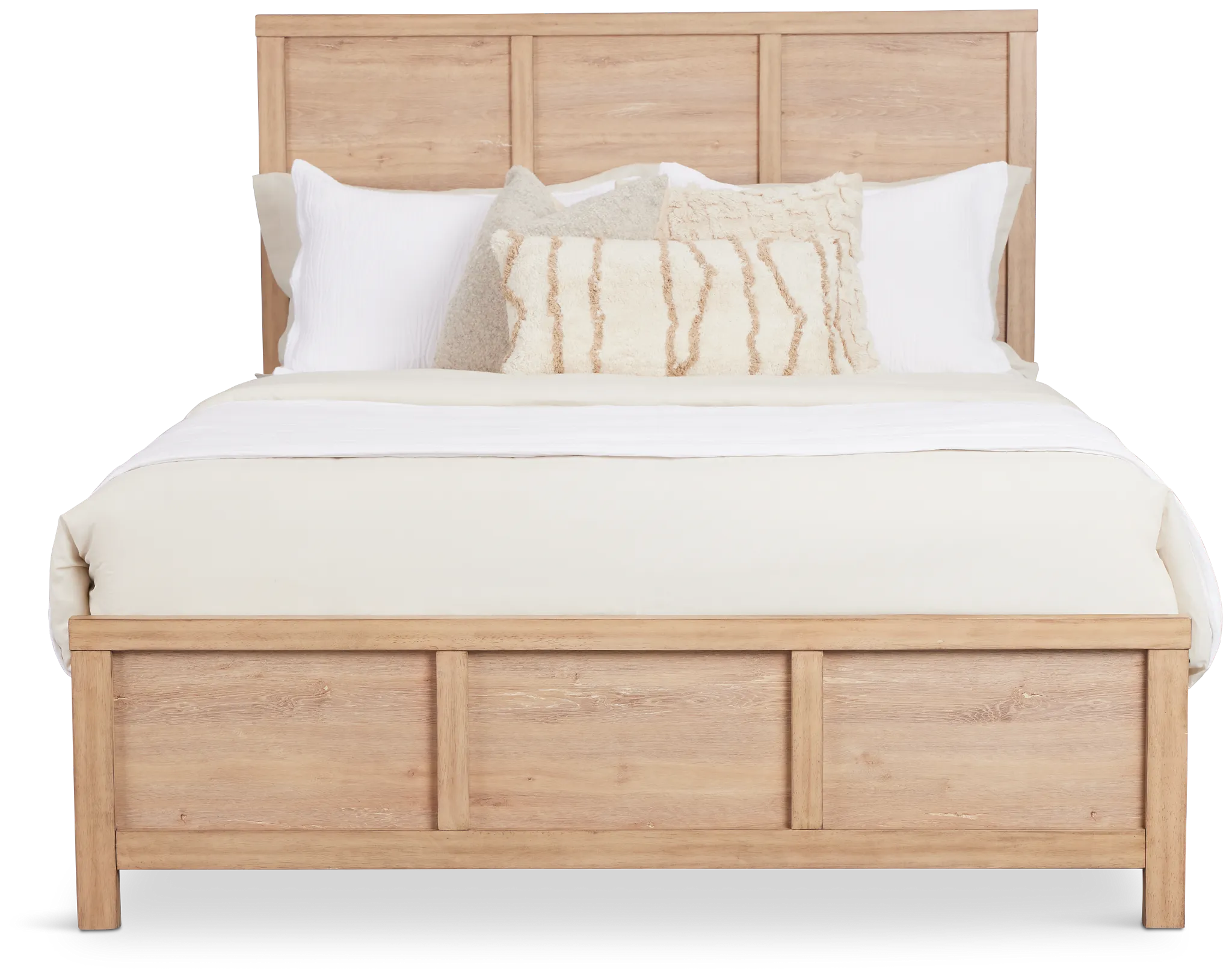 Layton Light Tone Panel Bed