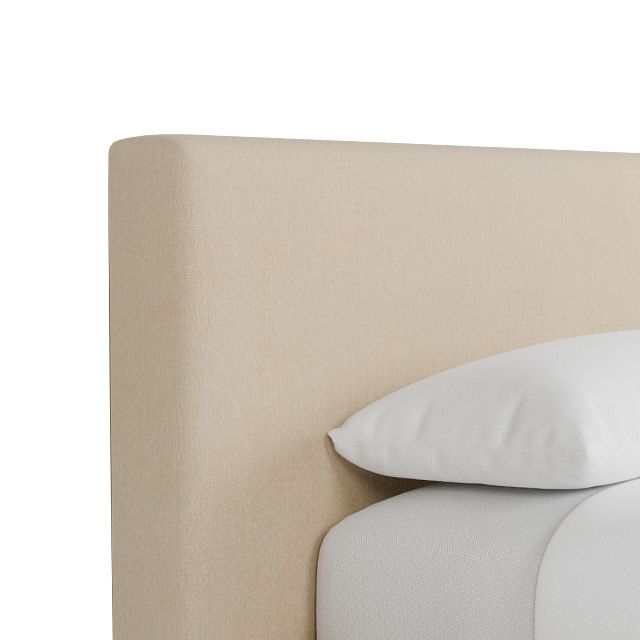 Grayton Peyton Beige 44" Upholstered Platform Bed