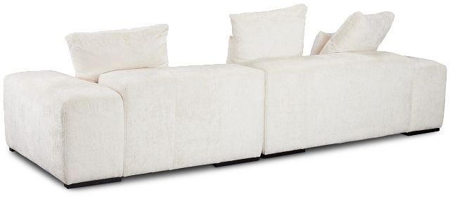 Skylar White Fabric Right Chaise Sectional