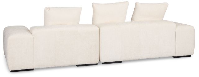 Skylar White Fabric Right Chaise Sectional