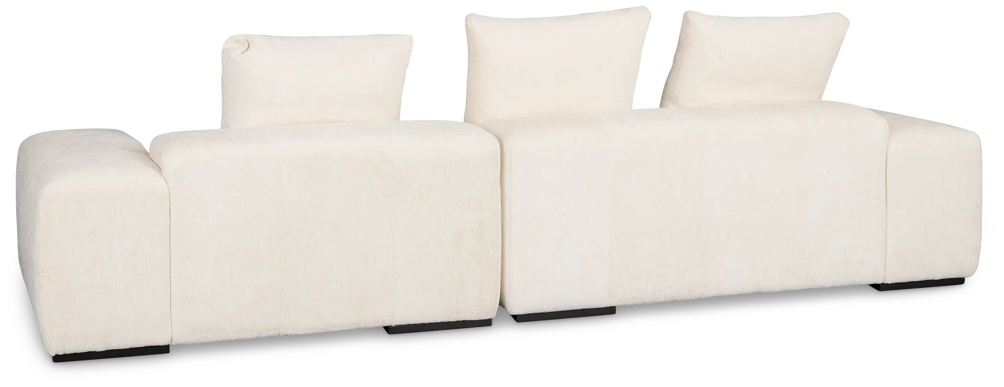 Skylar White Fabric Right Chaise Sectional Skylar White Fabric Right Chaise Sectional