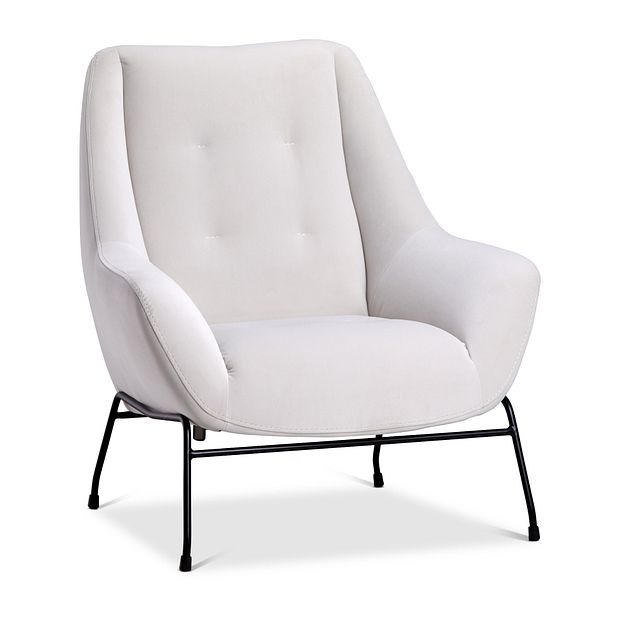 Xena Pewter Velvet Accent Chair