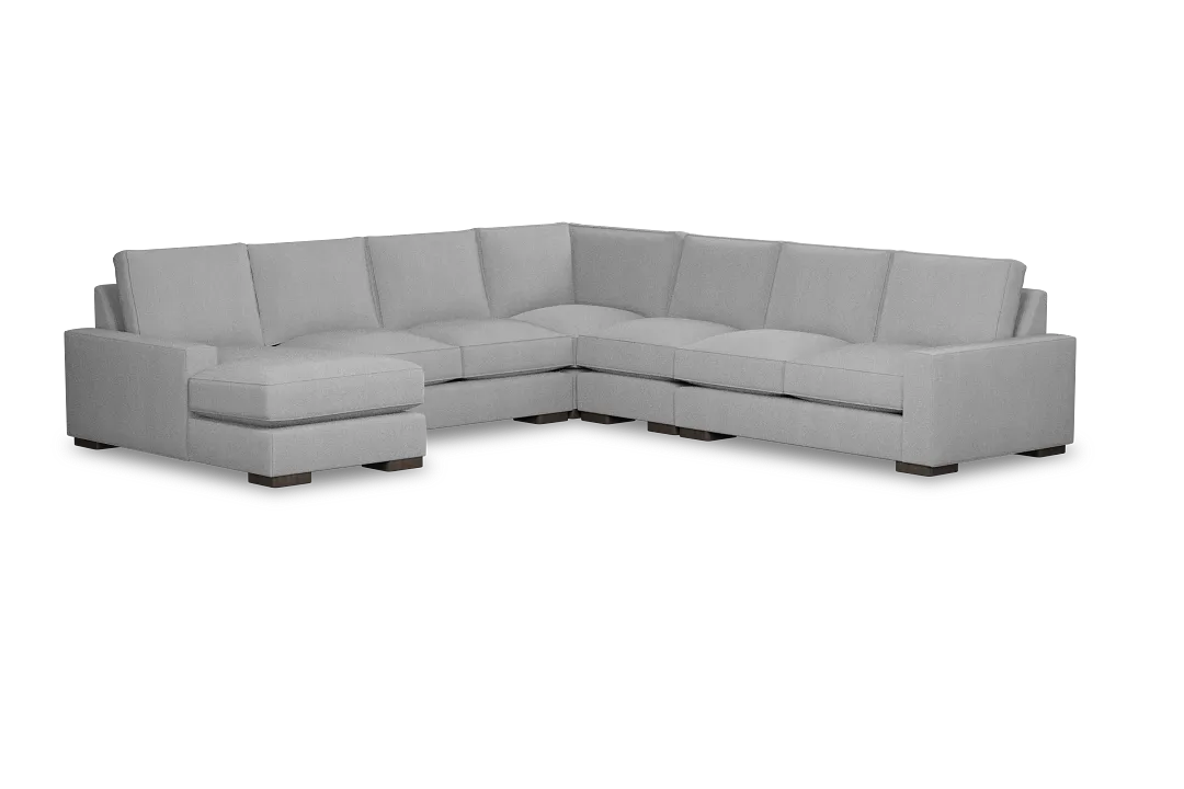 Edgewater Delray Light Gray Large Left Chaise Sectional