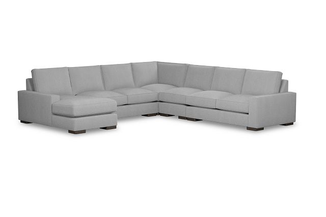 Edgewater Delray Light Gray Large Left Chaise Sectional