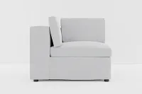 Destin Delray Light Gray Fabric Corner Chair