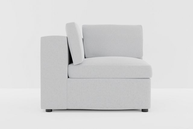 Destin Delray Light Gray Fabric Corner Chair