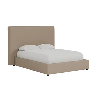 Grayton Merino Brown 54" Upholstered Platform Bed