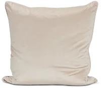 Lara Beige 22" Square Accent Pillow