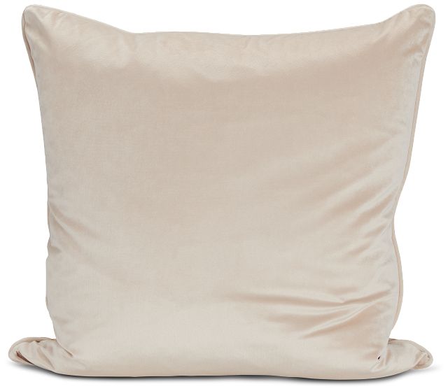 Lara Beige 22" Square Accent Pillow