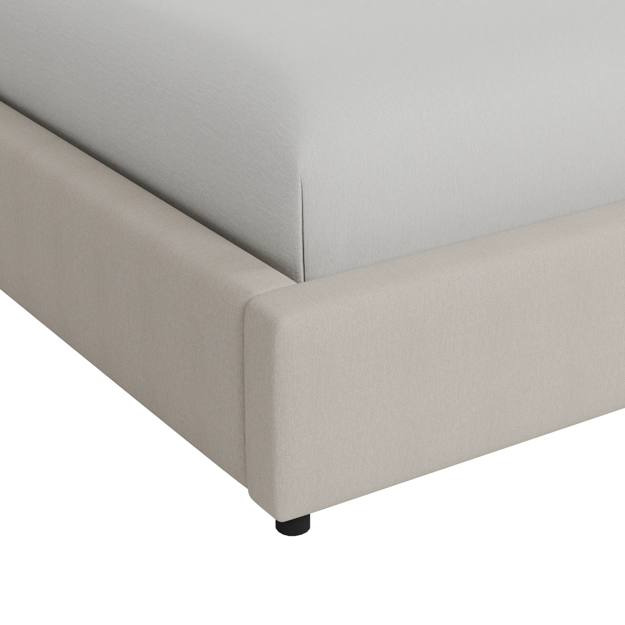 Grayton Revenue Beige 54" Upholstered Platform Bed
