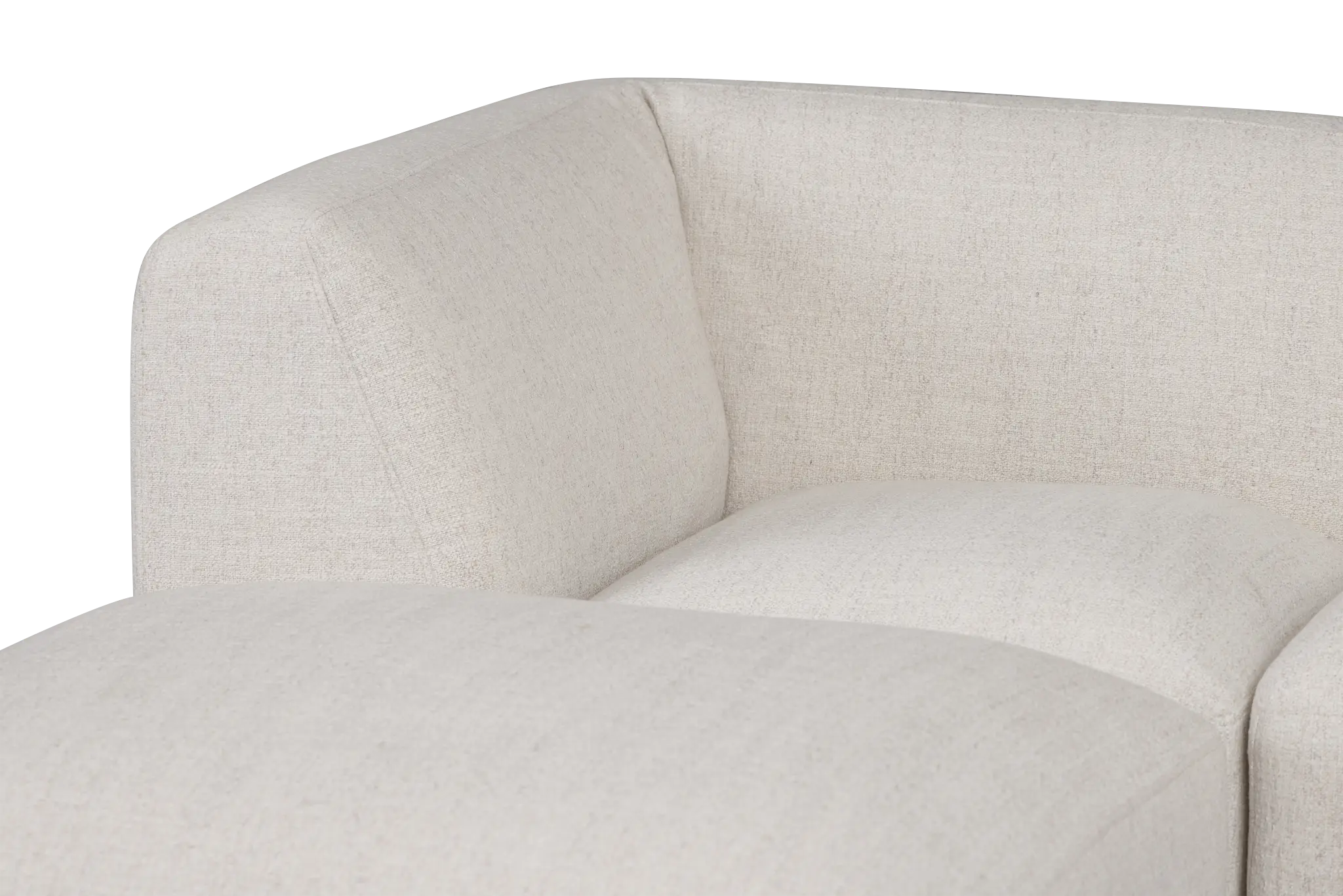 Baylor Light Beige Fabric 5-piece Left Facing Bumper Sectional Baylor Light Beige Fabric 5-piece Left Facing Bumper Sectional