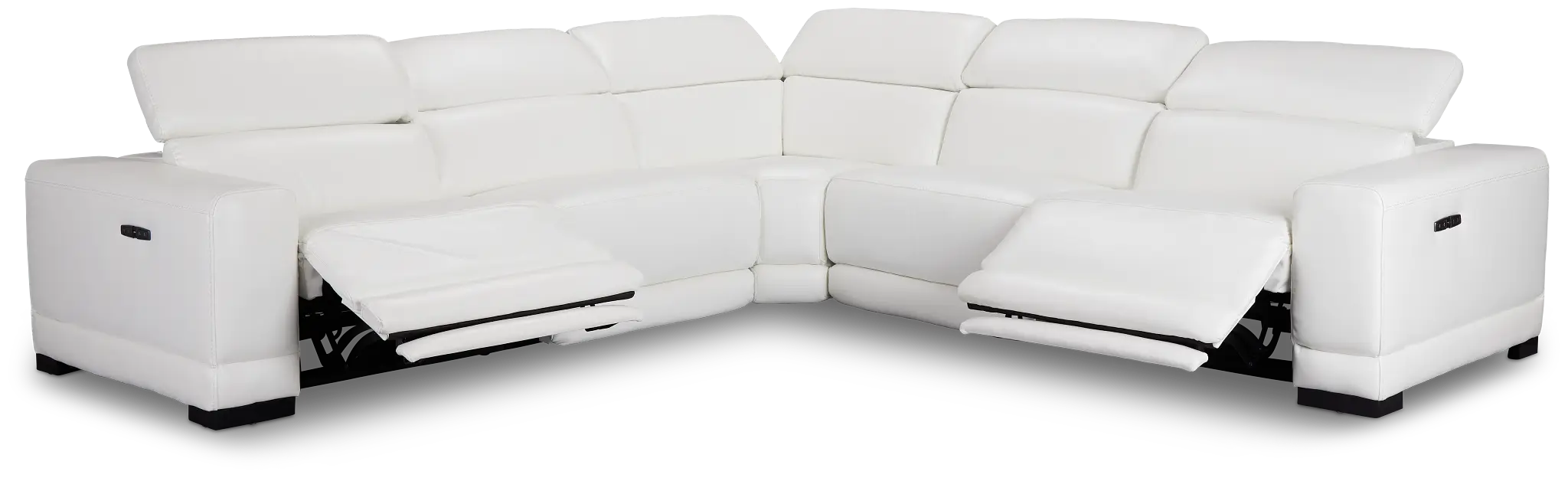 Lombardy White Micro Small Two-arm Power Reclining Sectional Lombardy White Micro Small Two-arm Power Reclining Sectional