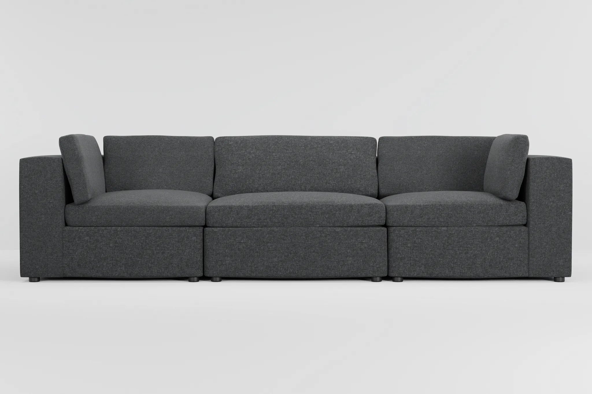 Destin Delray Dark Gray Fabric 3-piece Modular Sofa