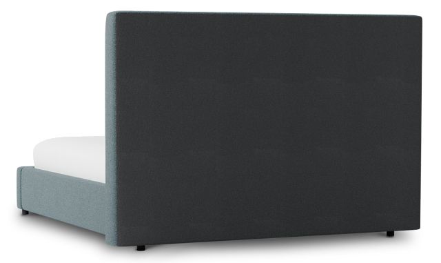 Grayton Sutton Blue 54" Upholstered Platform Bed