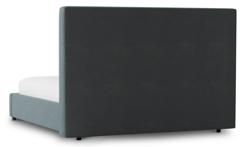 Grayton Sutton Blue 54" Upholstered Platform Bed