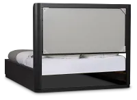 Emory Black Upholstered Platform Bed