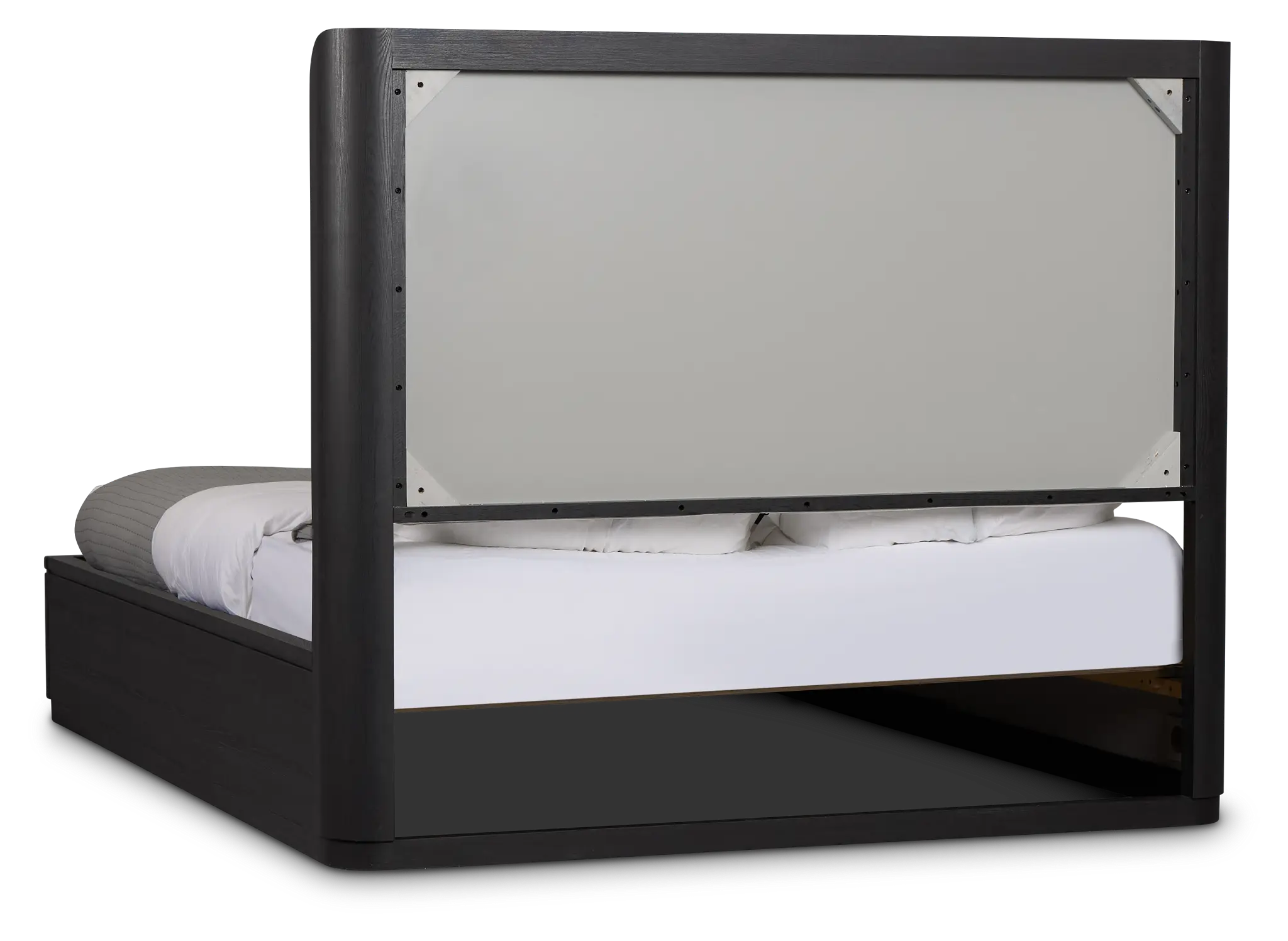 Emory Black Upholstered Platform Bed Emory Black Upholstered Platform Bed