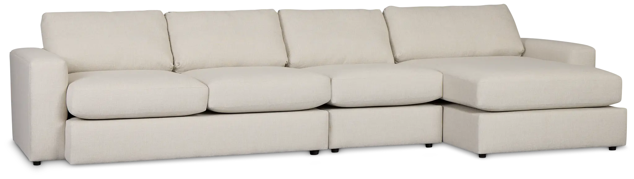 Brantley Light Beige Fabric Small Right Chaise Sectional Brantley Light Beige Fabric Small Right Chaise Sectional