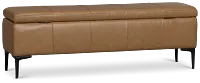 Highland Dark Brown Storage Upholstered Bench
