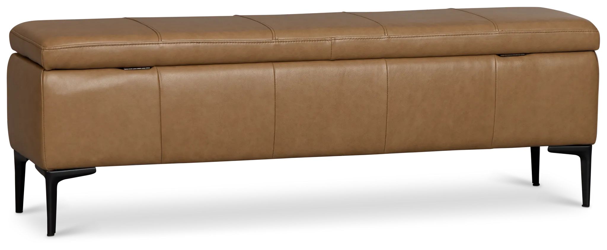 Highland Dark Brown Storage Upholstered Bench