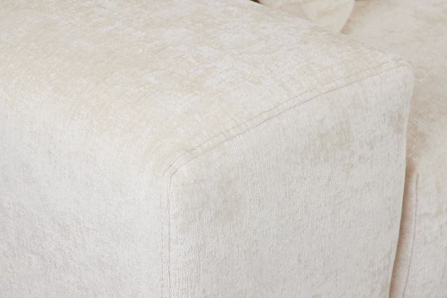 Skylar White Fabric Medium Right Chaise Sectional