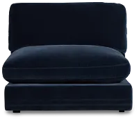 Jules Dark Blue Velvet Armless Chair