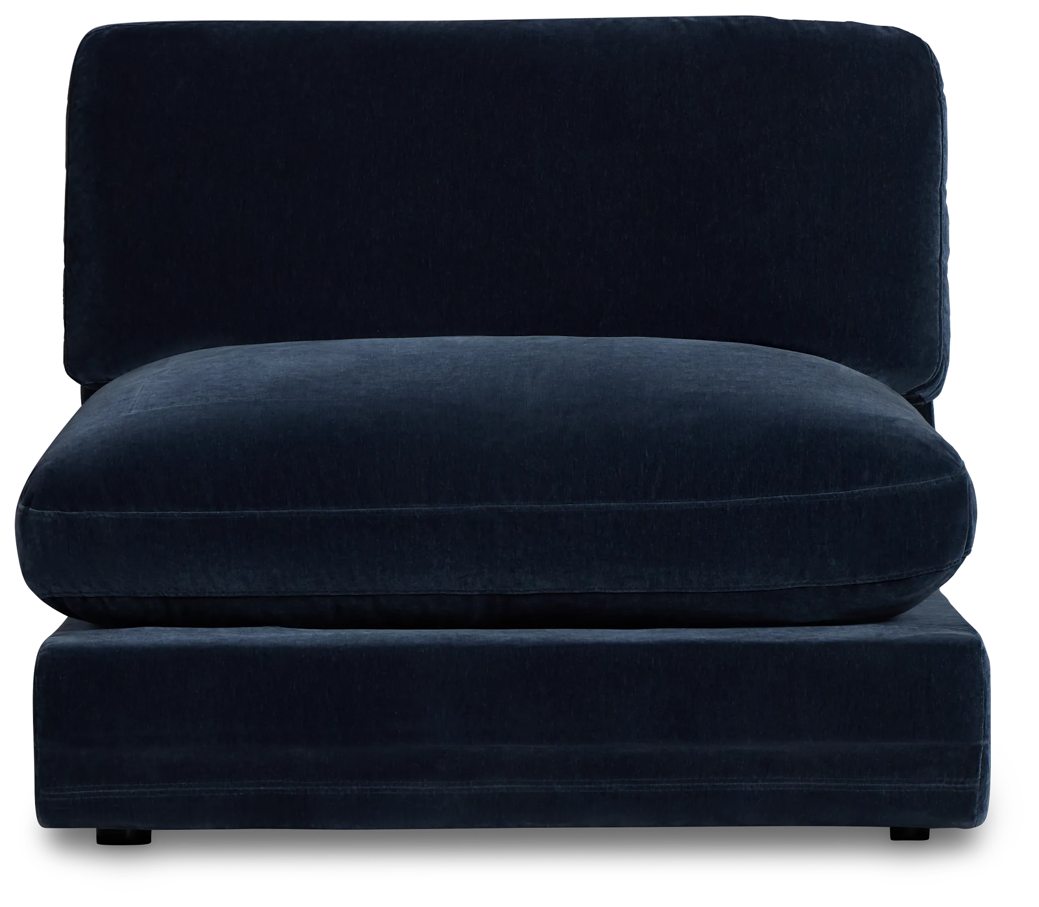 Jules Dark Blue Velvet Armless Chair