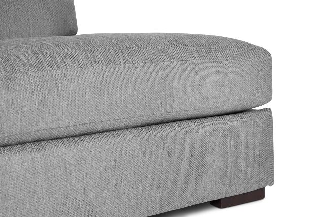 Alpha Light Gray Fabric Small Right Chaise Sectional