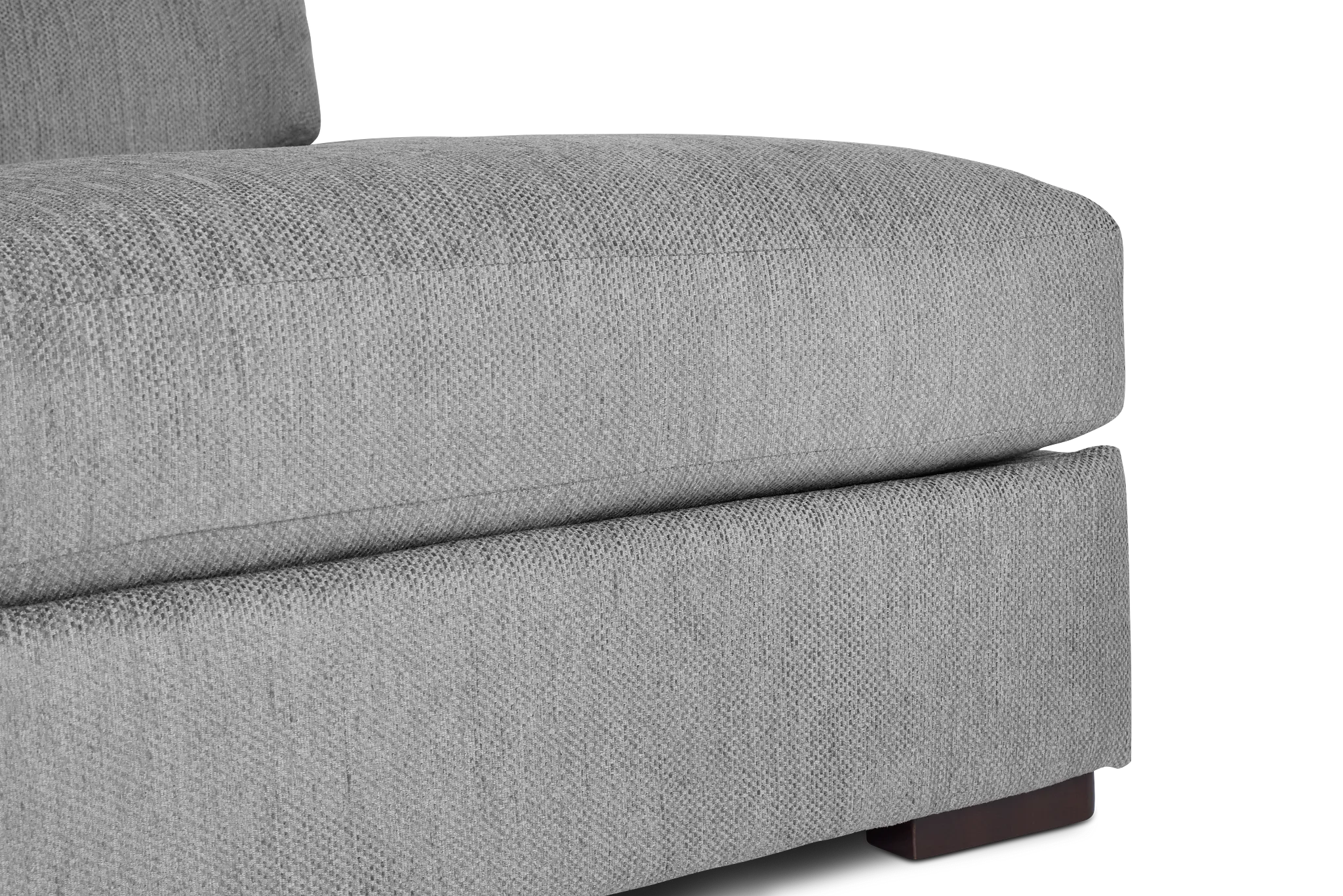 Alpha Light Gray Fabric Small Right Chaise Sectional