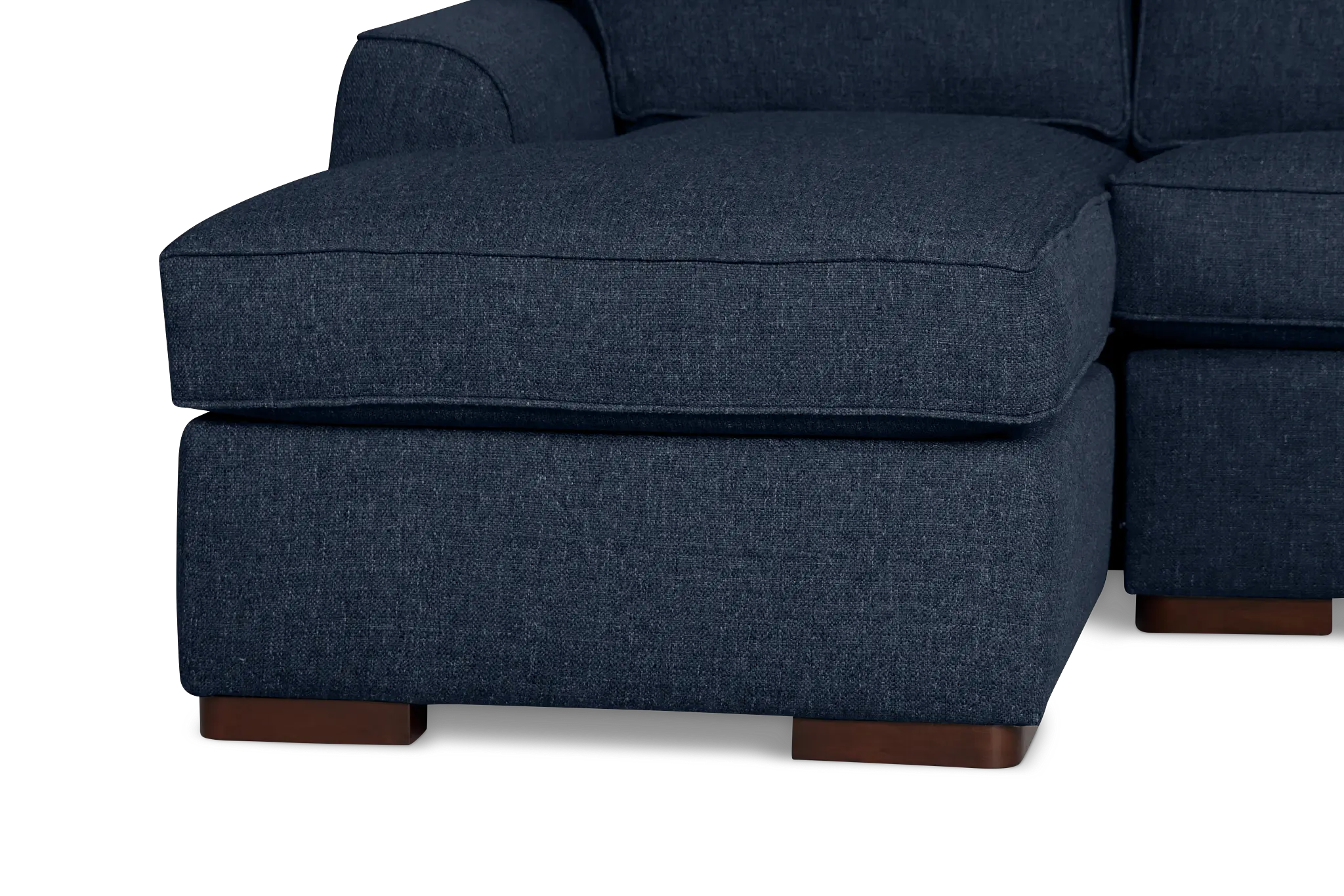 Sinclair Dark Blue Fabric Medium Left Chaise Sectional Sinclair Dark Blue Fabric Medium Left Chaise Sectional