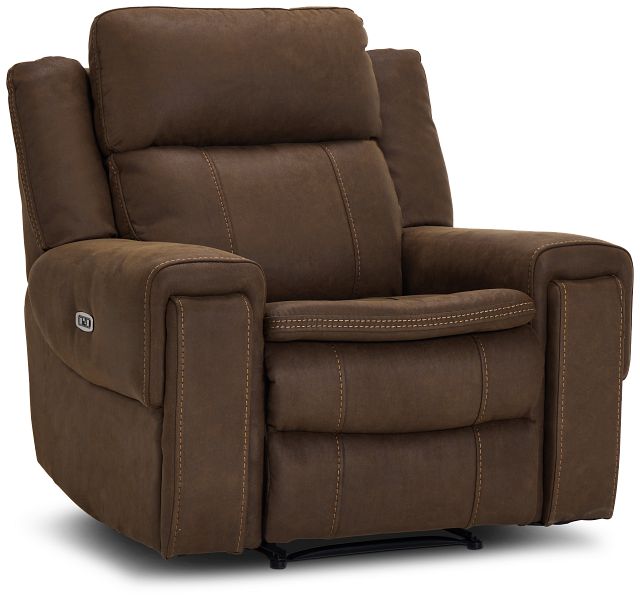 Scout Brown Micro Power Recliner With Power Headrest